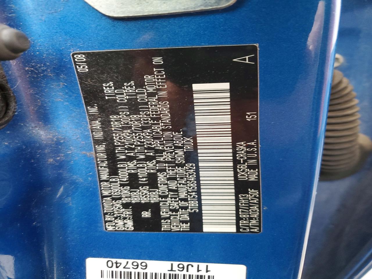 2008 TOYOTA TUNDRA GRADE photo 23