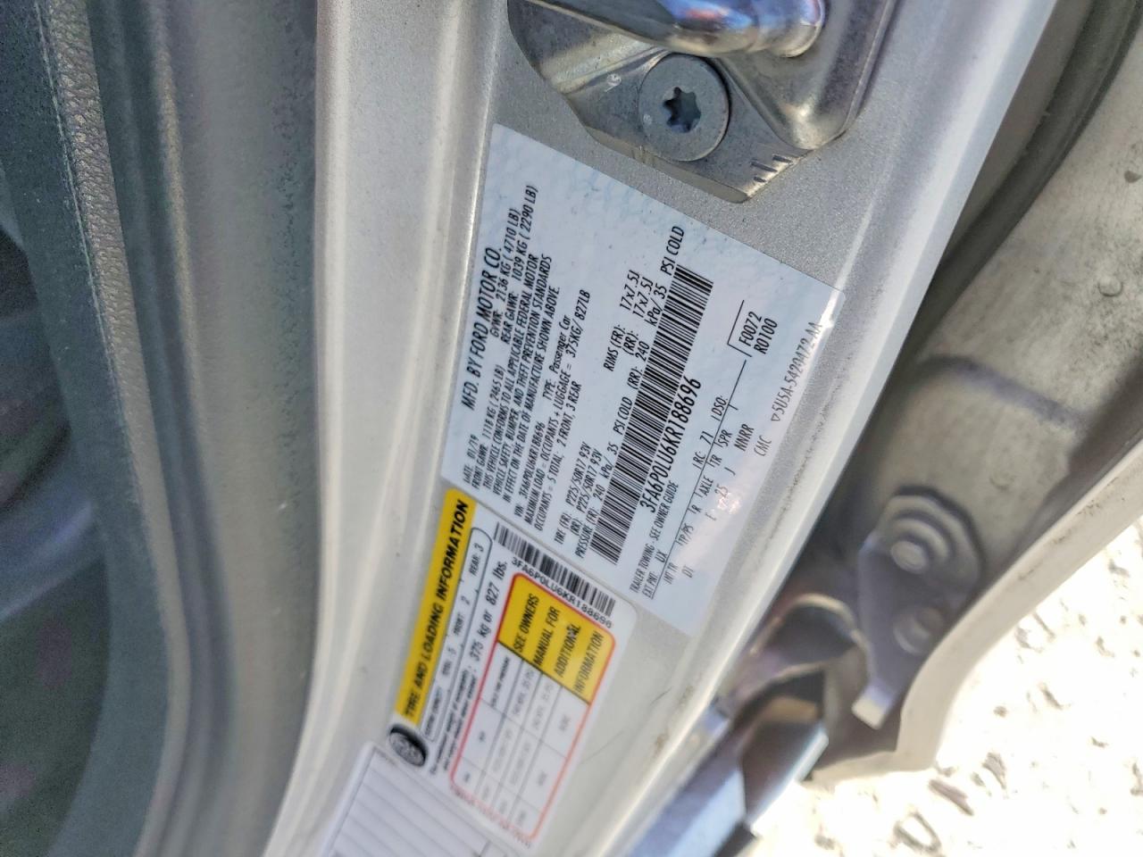 2019 FORD FUSION SE photo 23