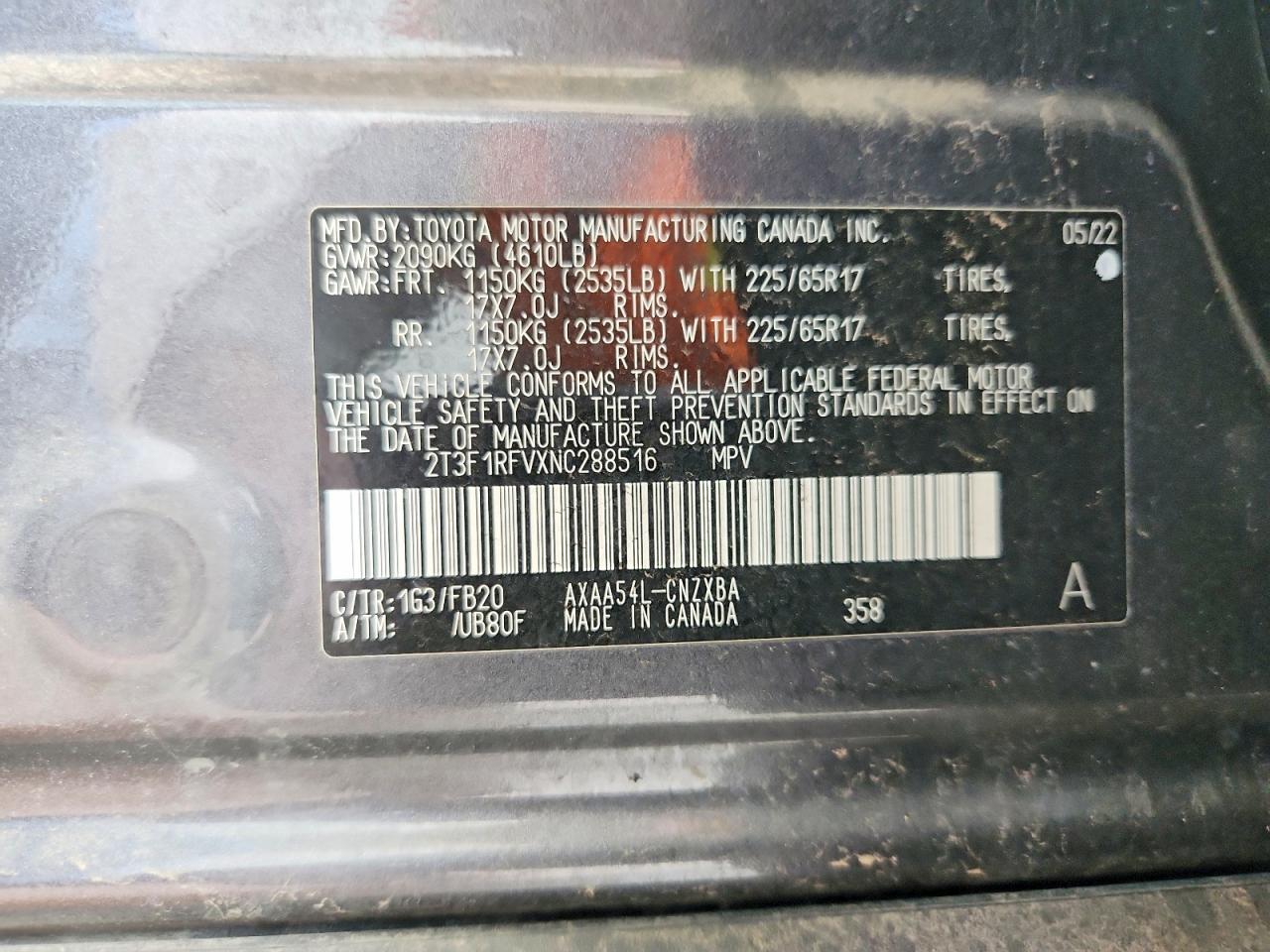 2022 TOYOTA RAV4 LE photo 27