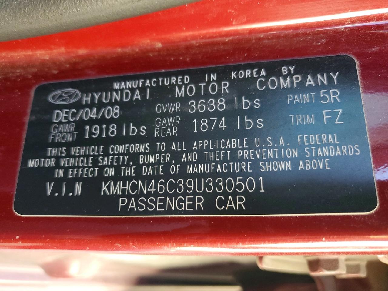2009 HYUNDAI ACCENT GLS photo 23