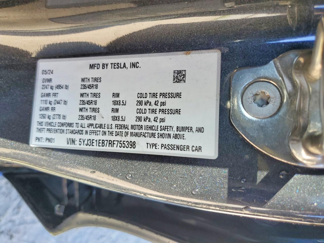 2024 TESLA MODEL 3 photo 34