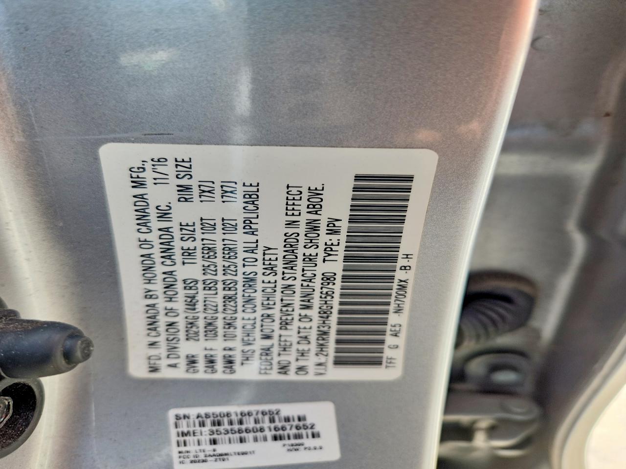 2016 HONDA CR-V SE photo 13
