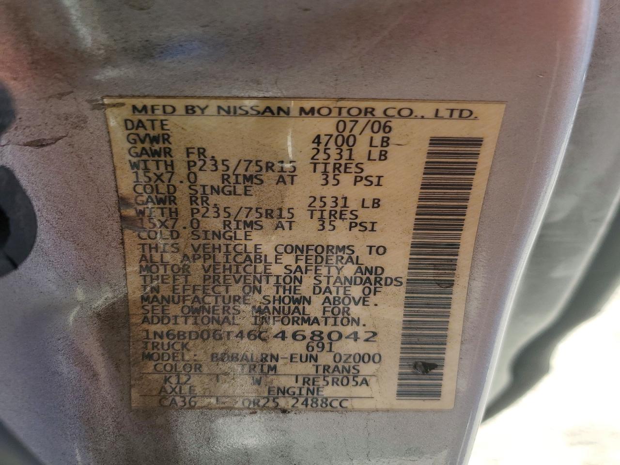 2006 NISSAN FRONTIER photo 25