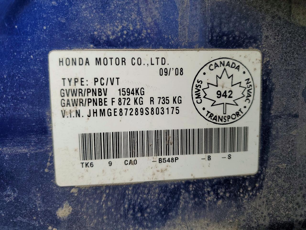 2009 HONDA FIT photo 23
