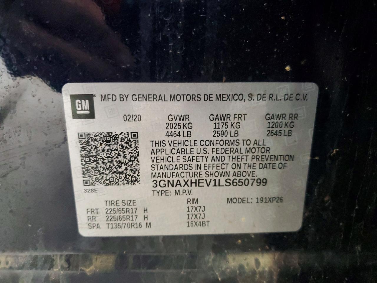 2020 CHEVROLET EQUINOX photo 13