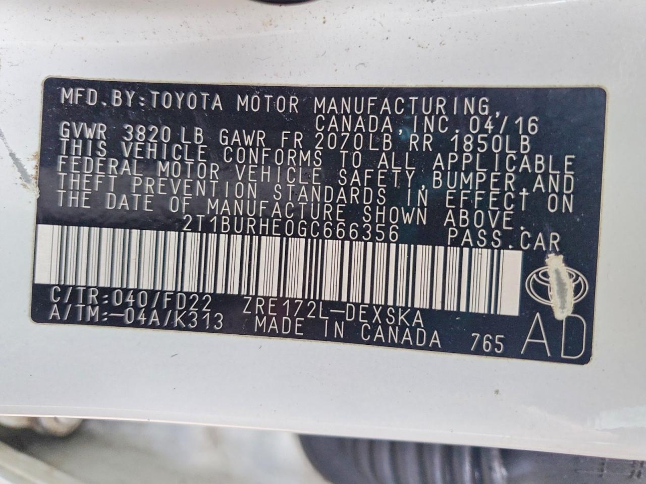 2016 TOYOTA COROLLA S PLUS photo 23