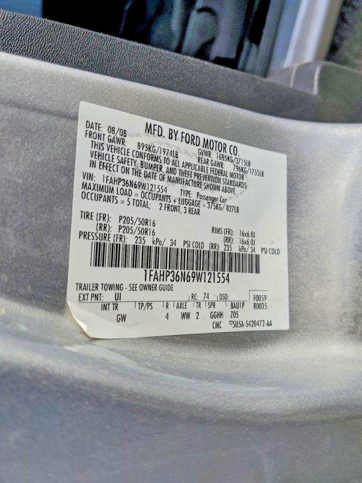 2009 FORD FOCUS SES photo 13