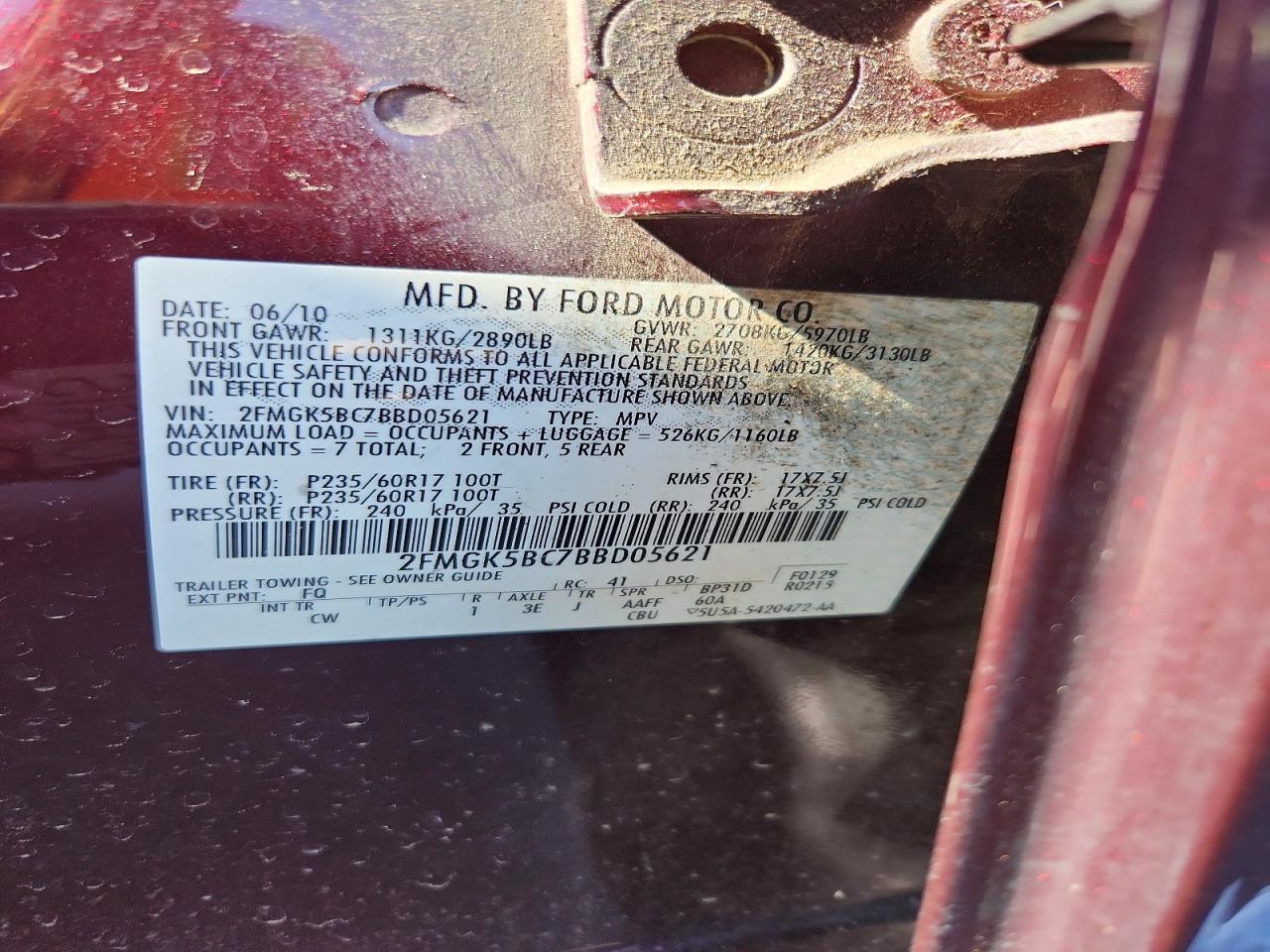 2011 FORD FLEX SE photo 13