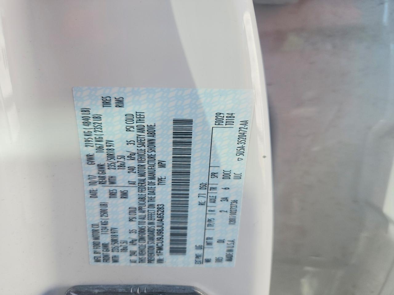 2018 FORD ESCAPE TITANIUM photo 23