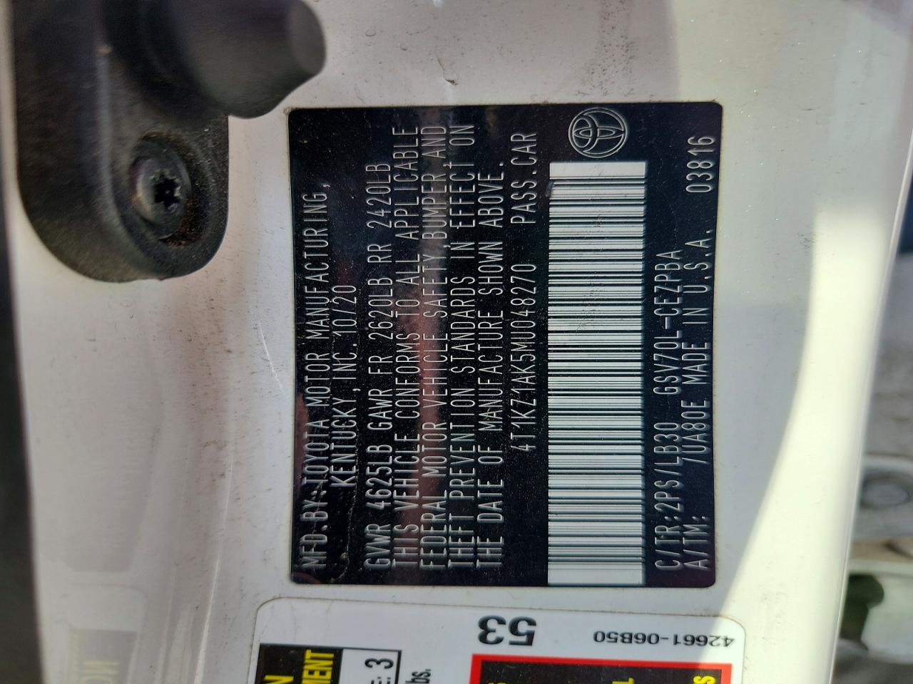 2021 TOYOTA CAMRY XSE V6 photo 12