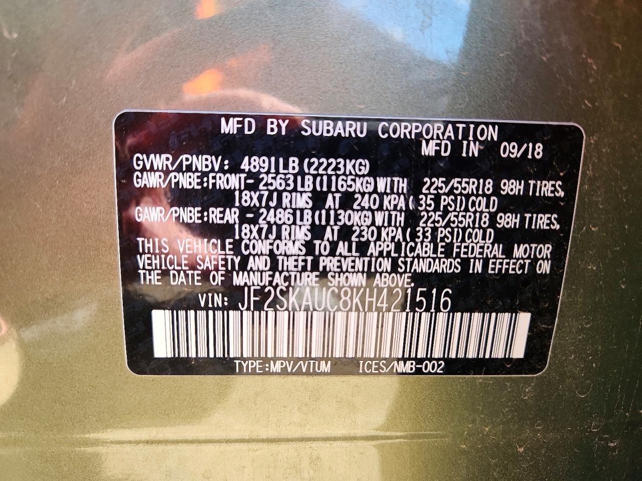 2019 SUBARU FORESTER LIMITED photo 13