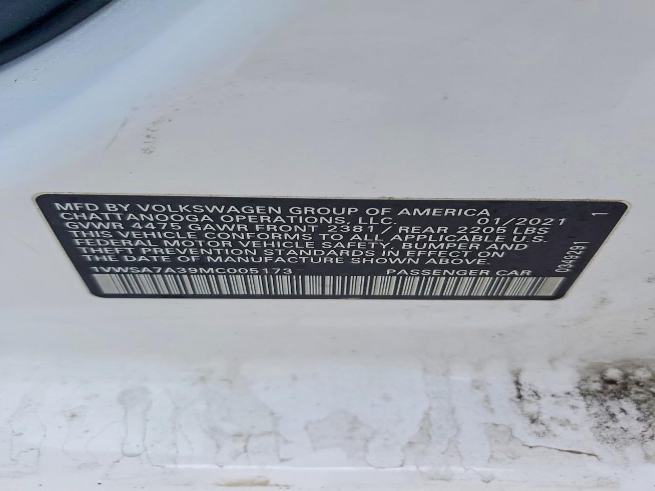 2021 VOLKSWAGEN PASSAT SE photo 13