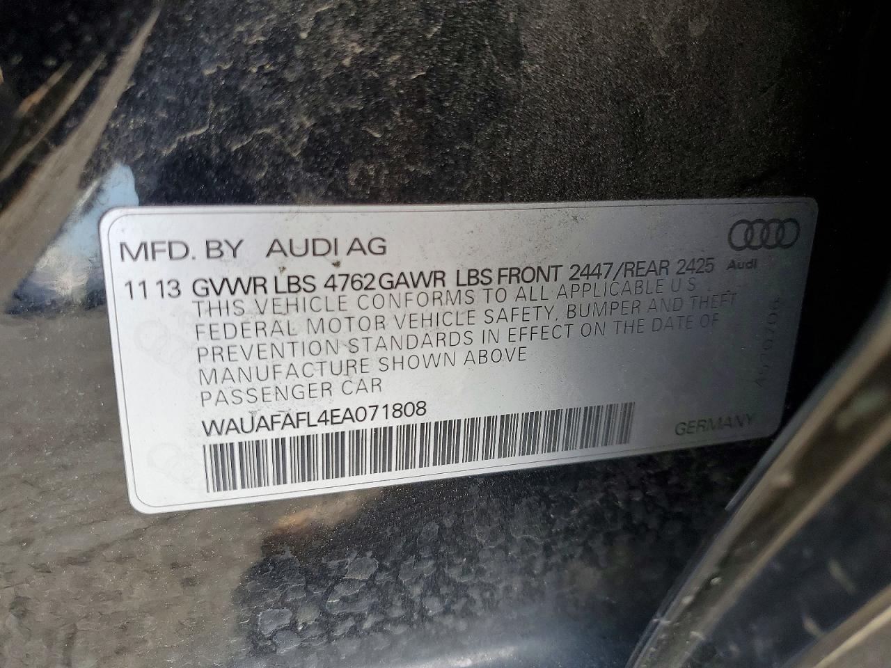 2014 AUDI A4 PREMIUM photo 23