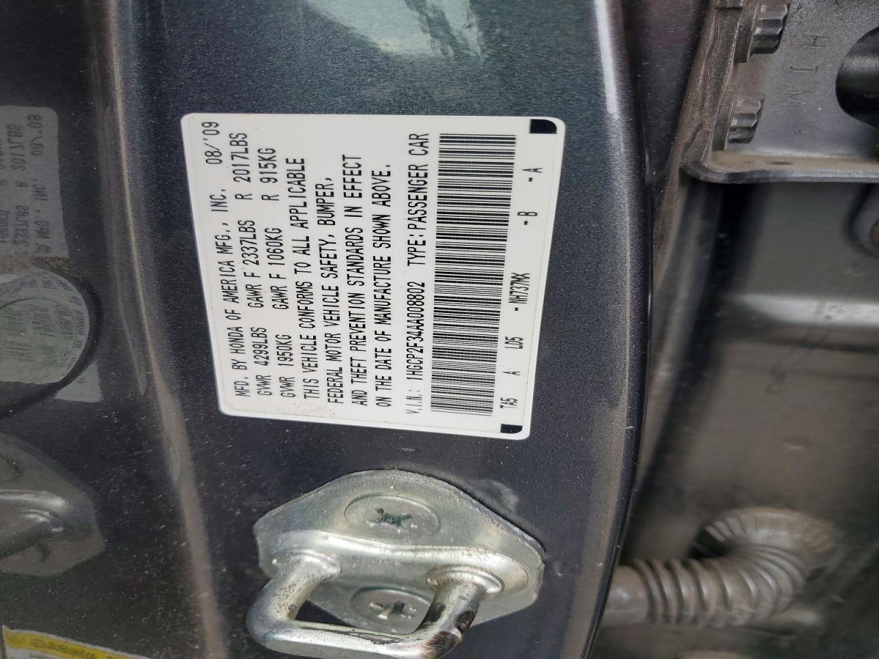 2010 HONDA ACCORD LX photo 23