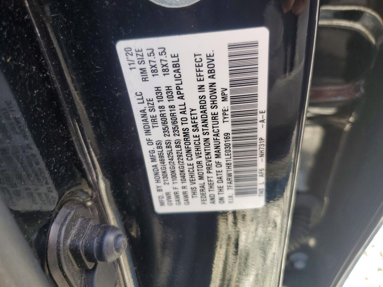 2020 HONDA CR-V EXL photo 13