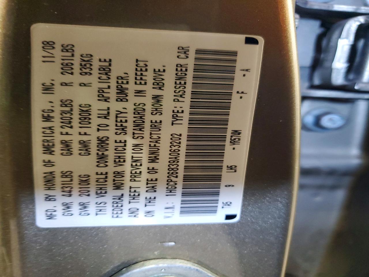 2009 HONDA ACCORD EXL photo 23
