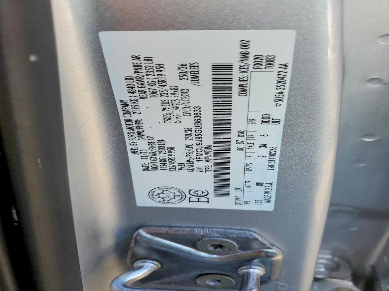 2016 FORD ESCAPE TITANIUM photo 23