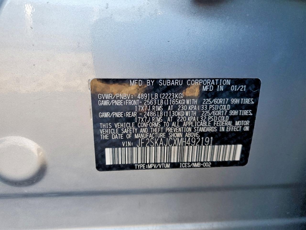 2021 SUBARU FORESTER PREMIUM photo 14