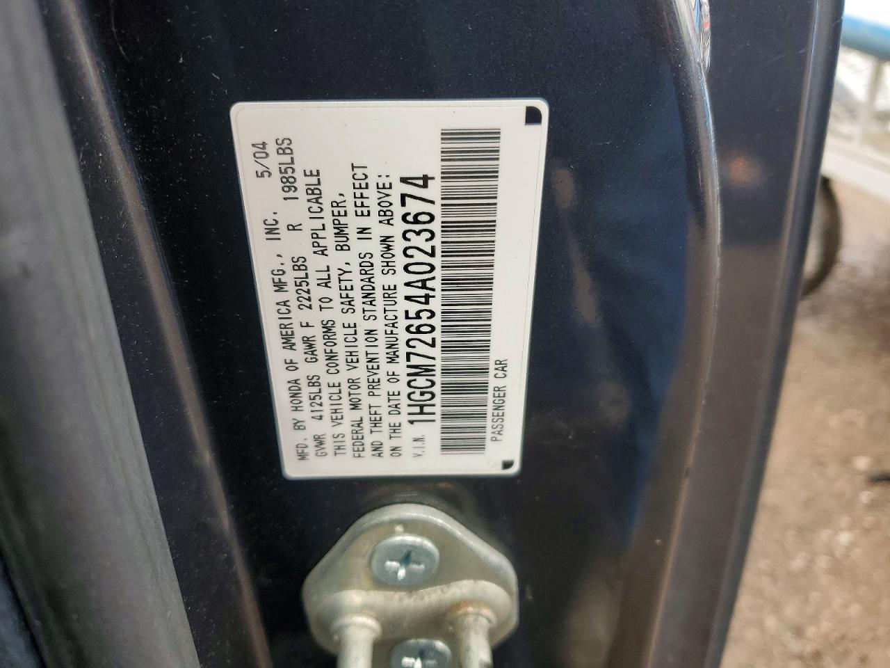2004 HONDA ACCORD EX photo 34