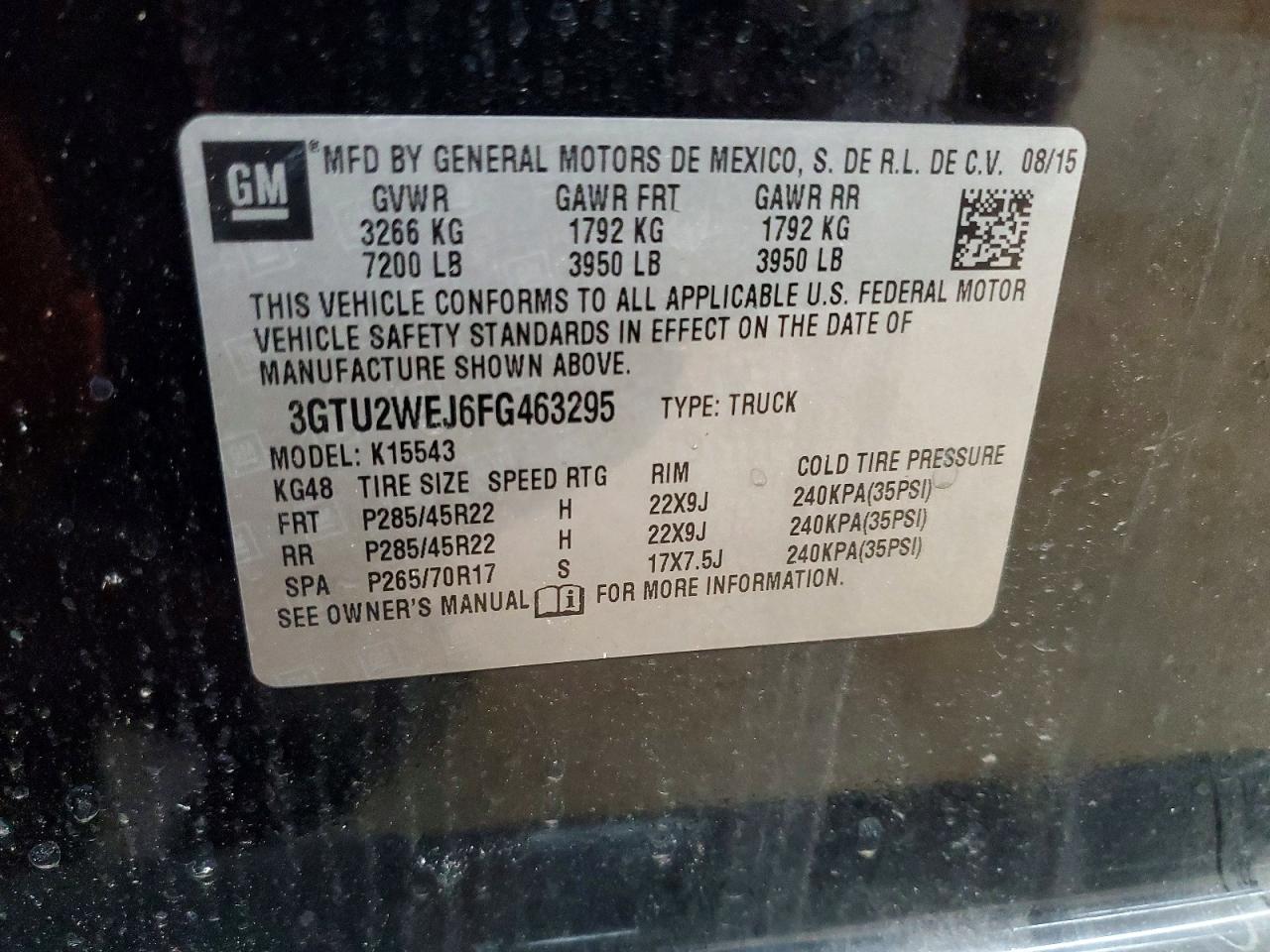 2015 GMC SIERRA K1500 DENALI photo 12