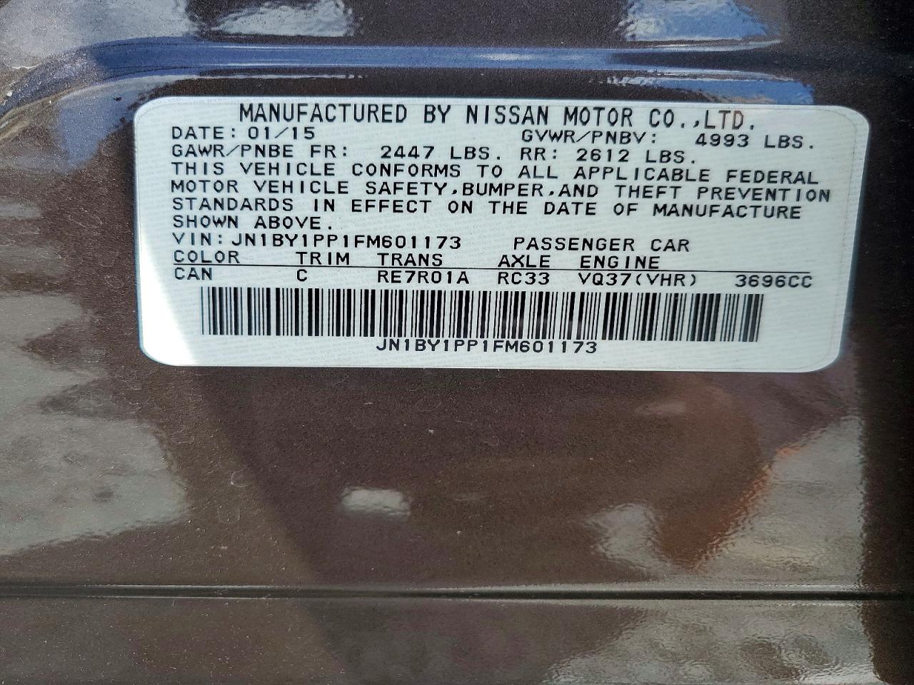 2015 INFINITI Q70L 3.7 photo 23