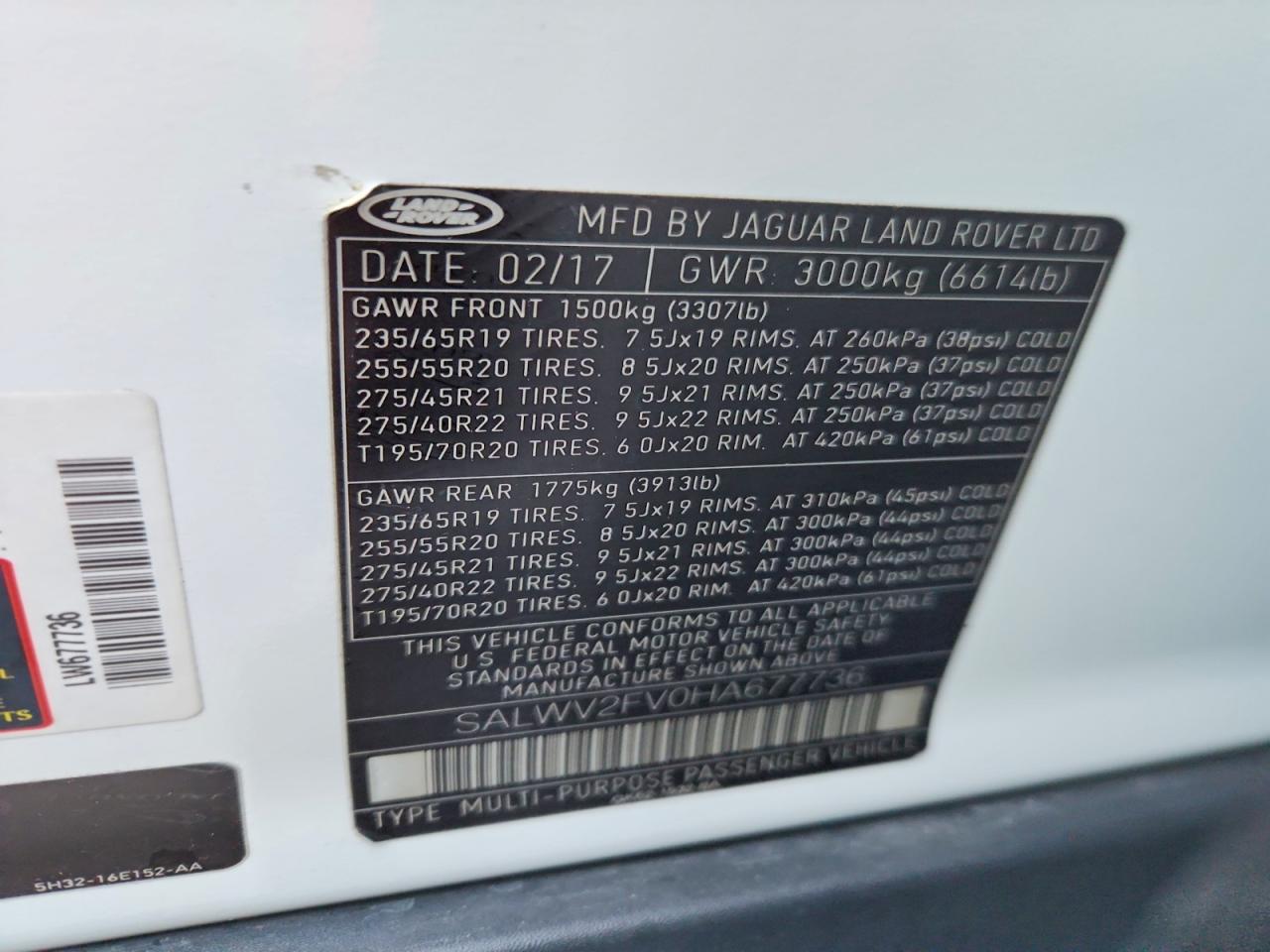 2017 LAND ROVER RANGE ROVER SPORT HSE DYNAMIC photo 27