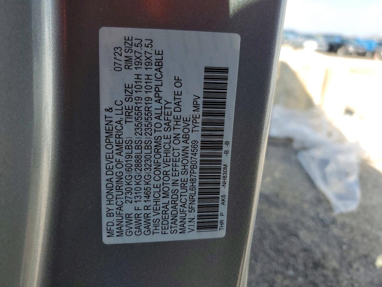 2023 HONDA ODYSSEY TOURING photo 37