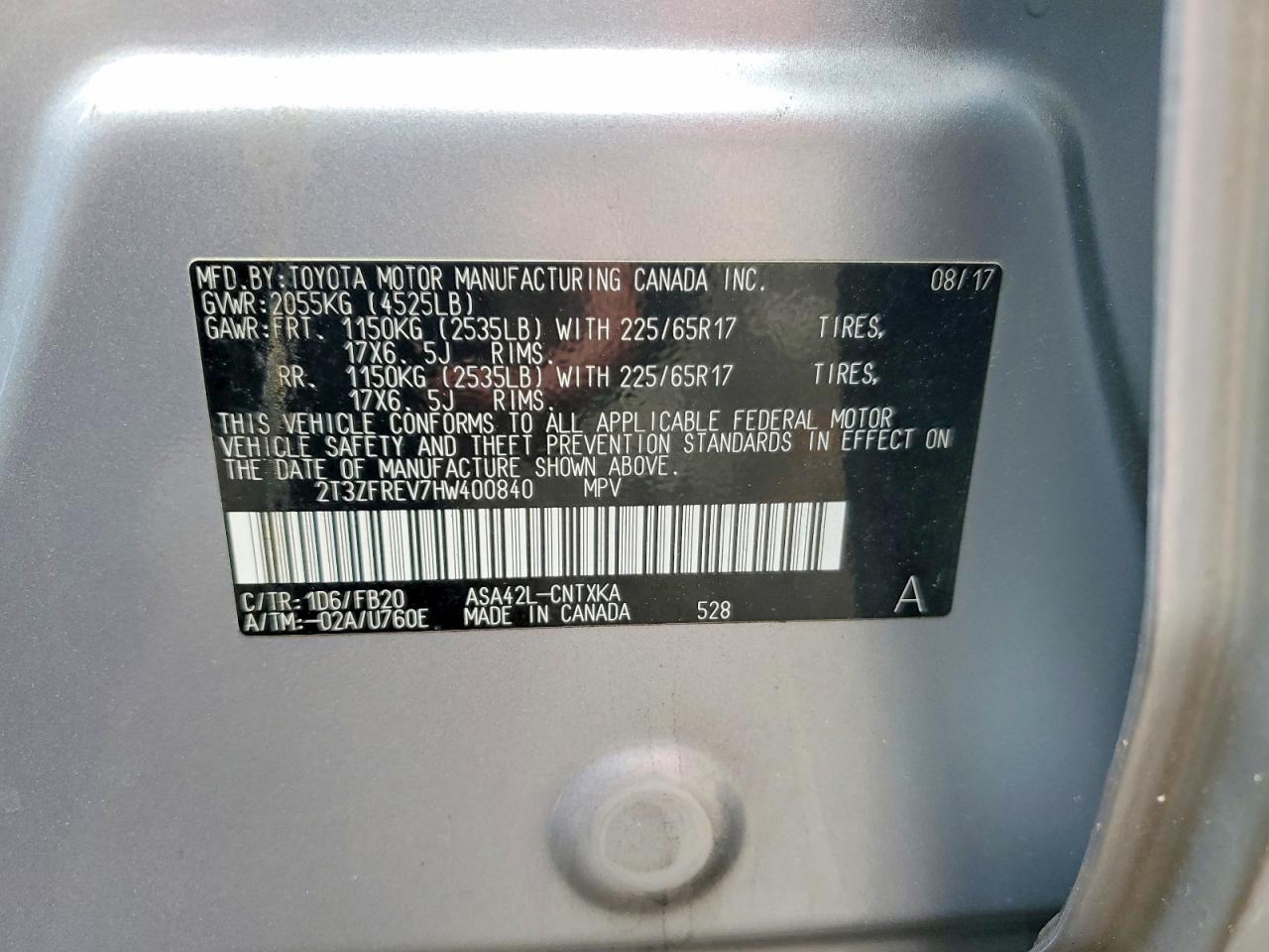 2017 TOYOTA RAV4 LE photo 23