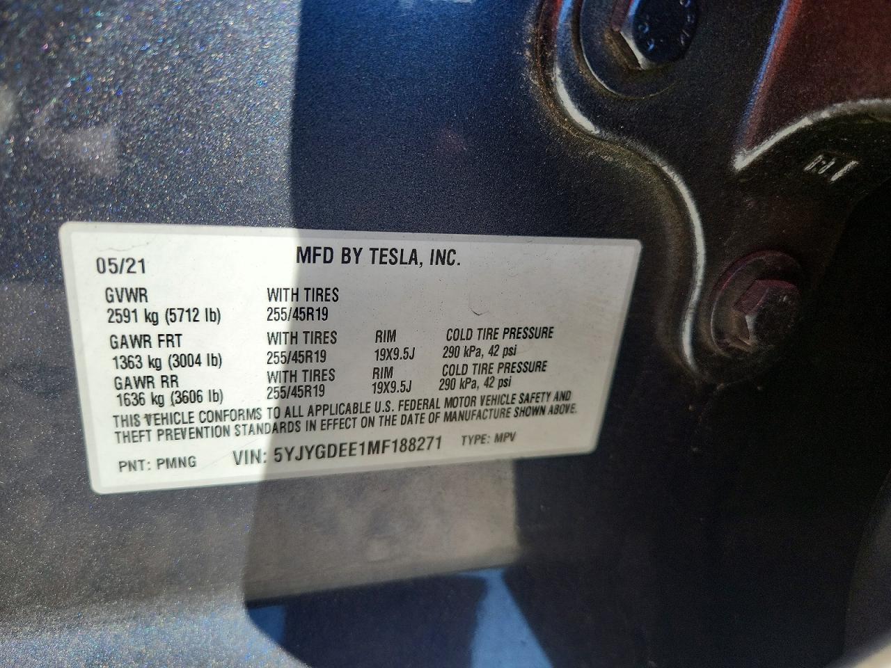 2021 TESLA MODEL Y photo 14