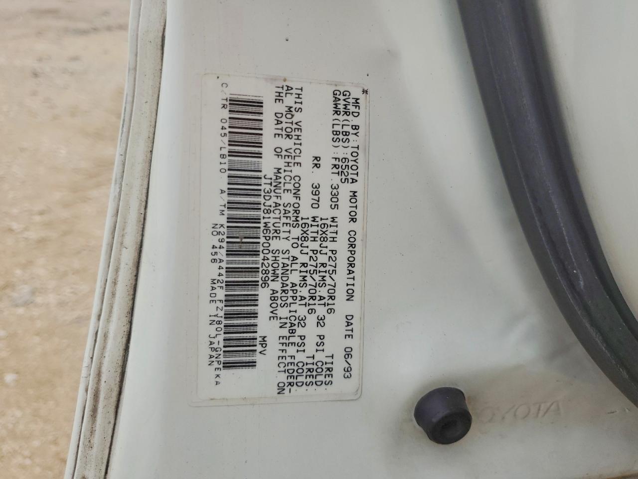 1993 TOYOTA LAND CRUISER BASE photo 14