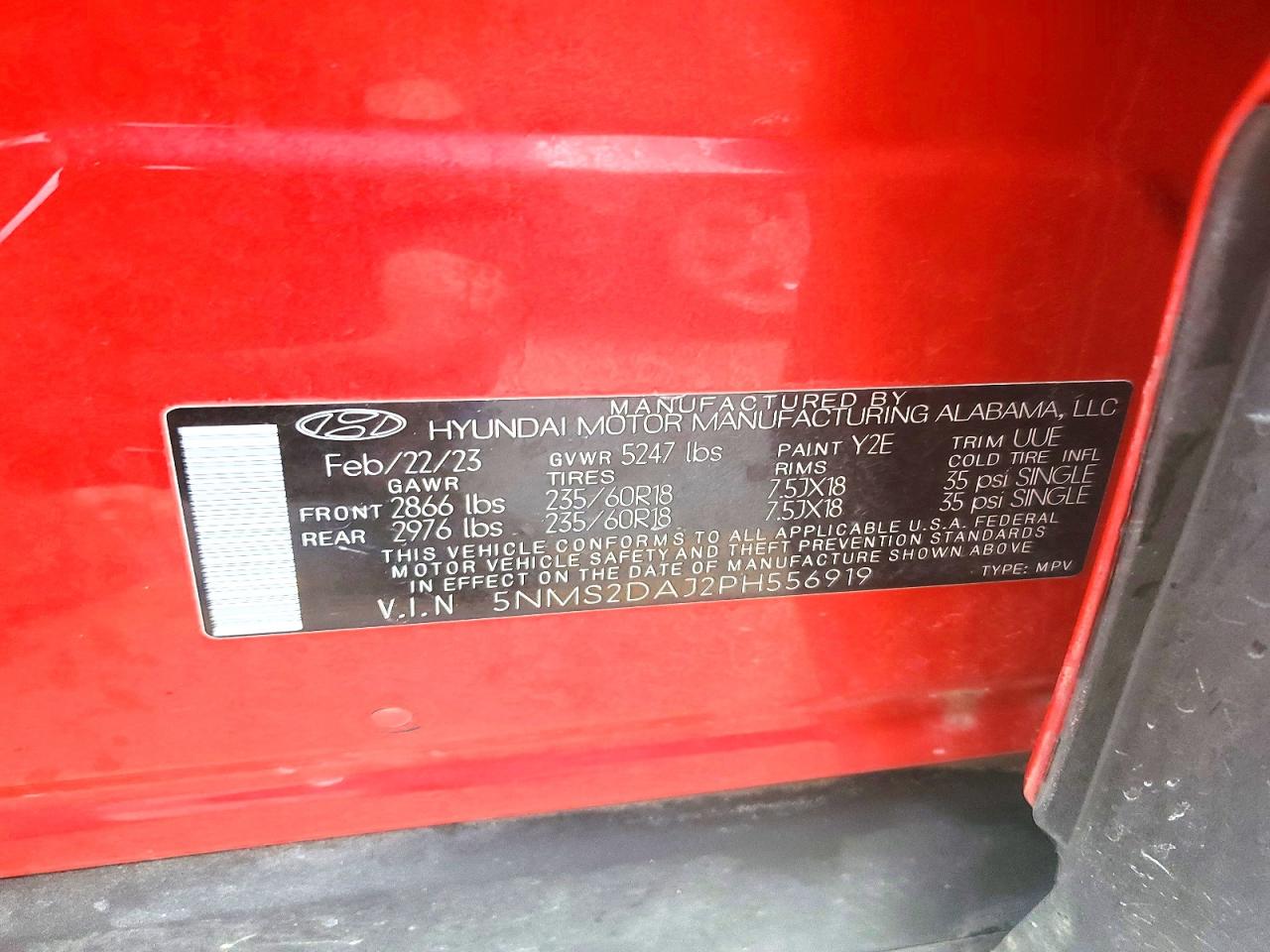 2023 HYUNDAI SANTA FE photo 25