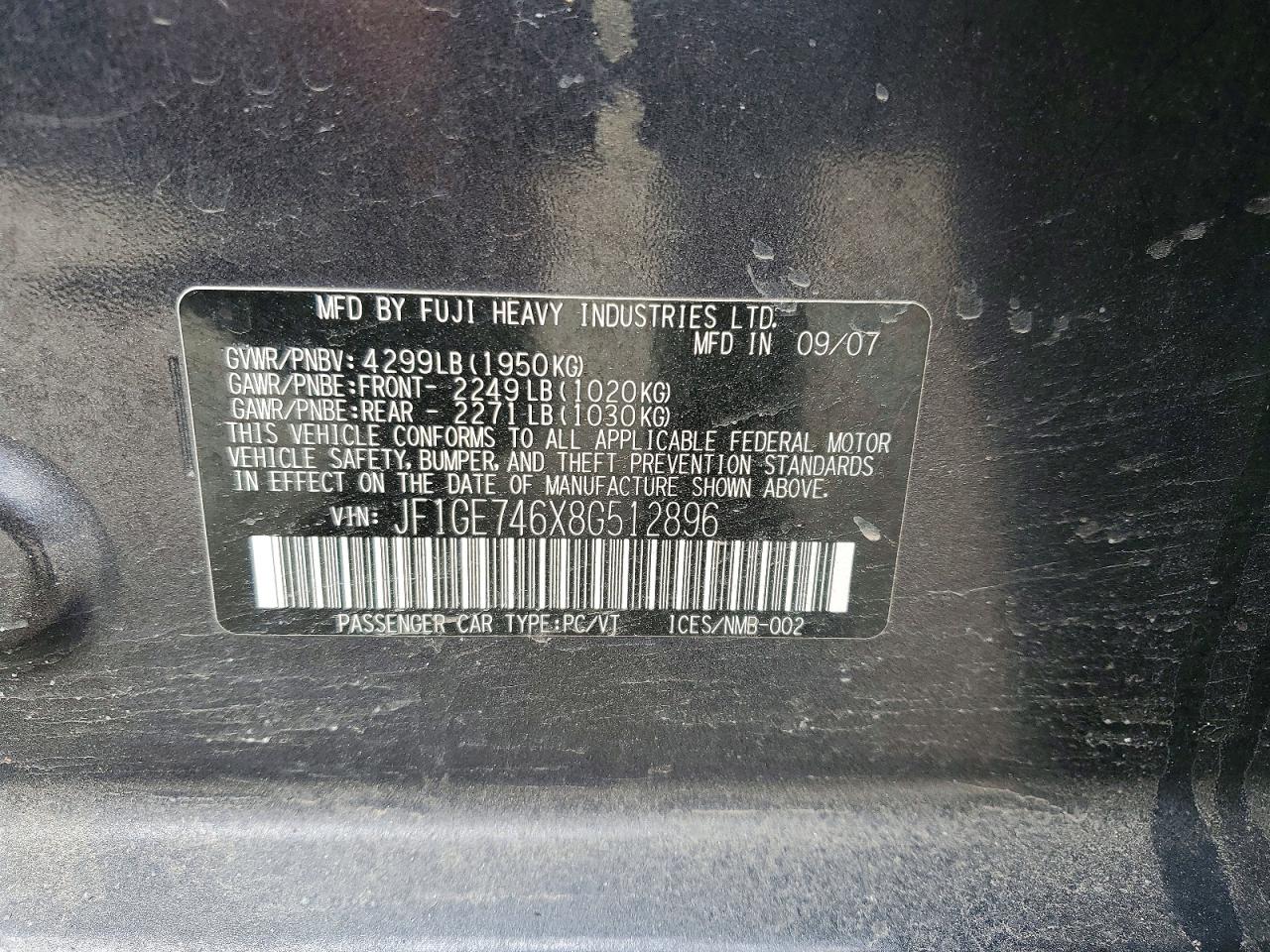 2008 SUBARU IMPREZA WRX photo 37