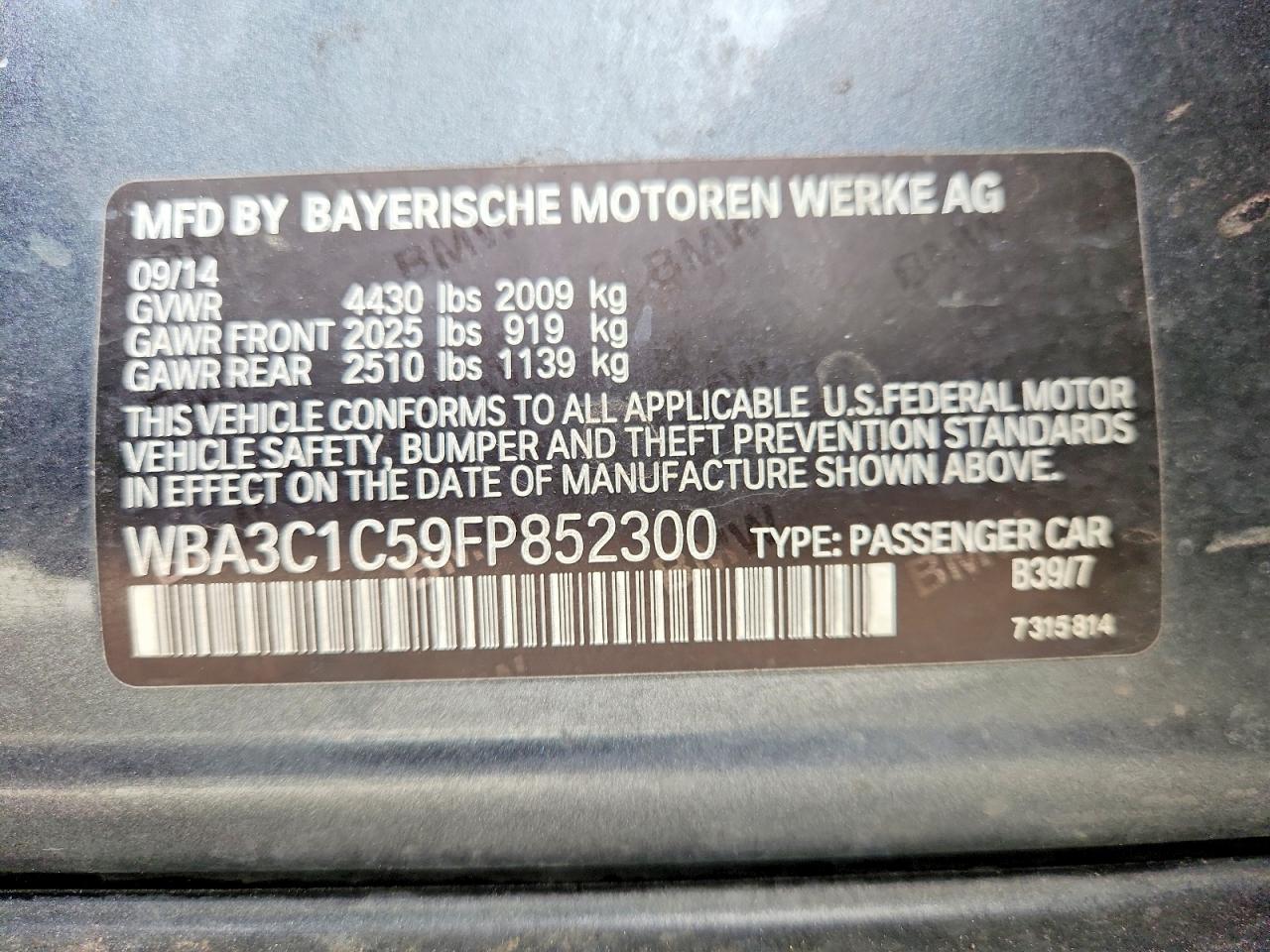 2015 BMW 328 I SULEV photo 37