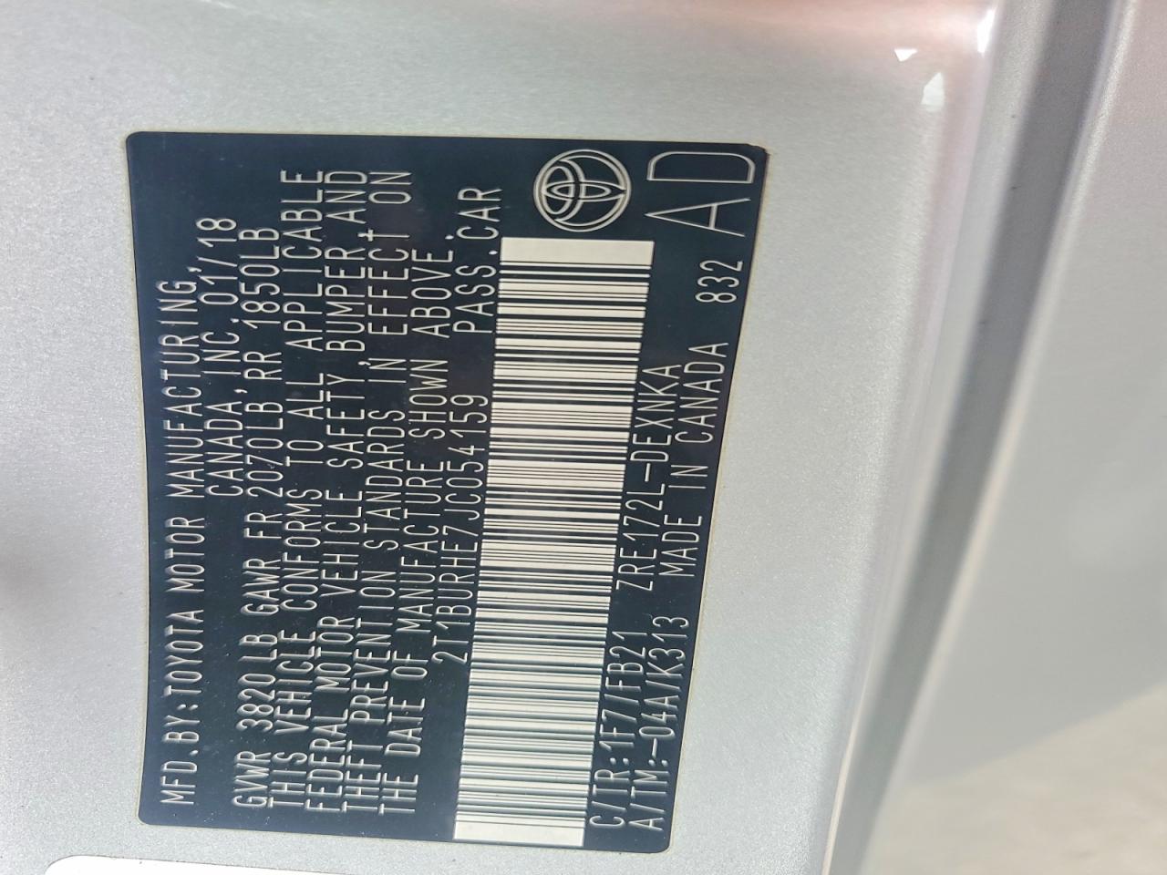 2018 TOYOTA COROLLA LE photo 25