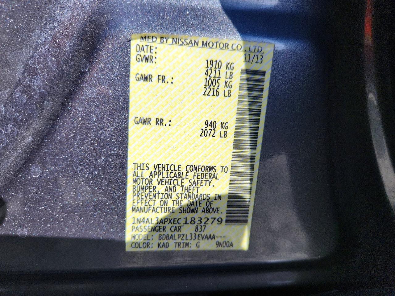 2014 NISSAN ALTIMA 2.5 photo 23