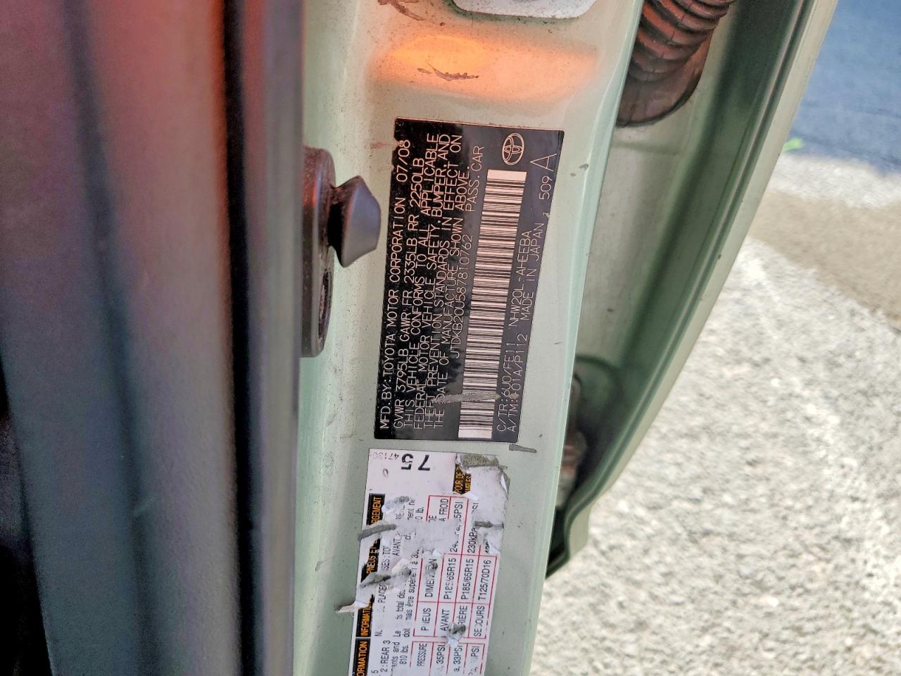2008 TOYOTA PRIUS STANDARD photo 12