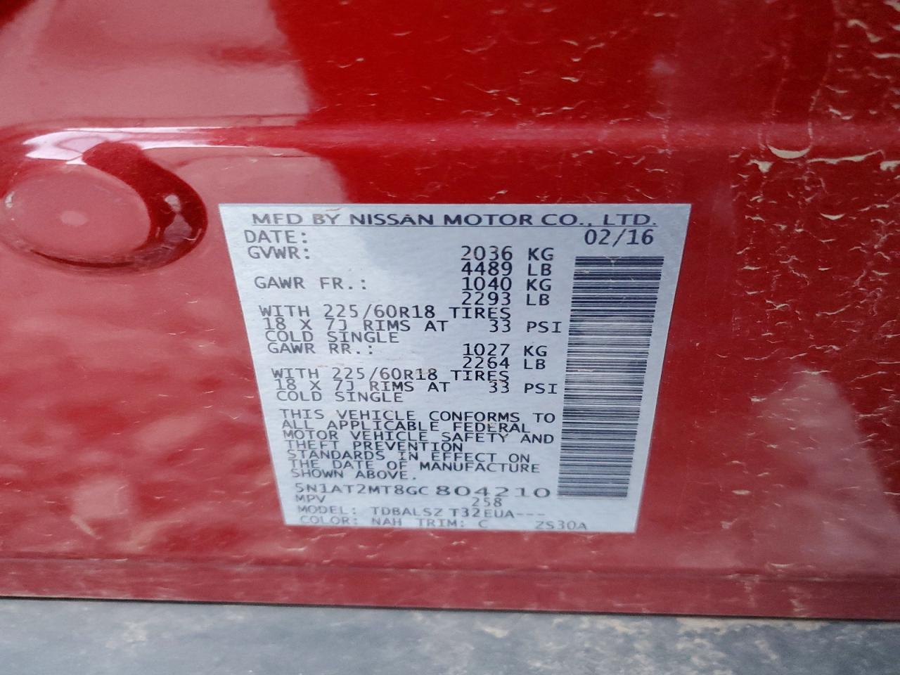 2016 NISSAN ROGUE SL photo 25