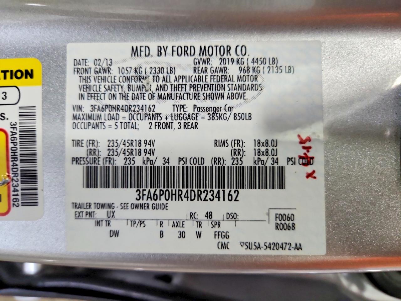 2013 FORD FUSION SE photo 23