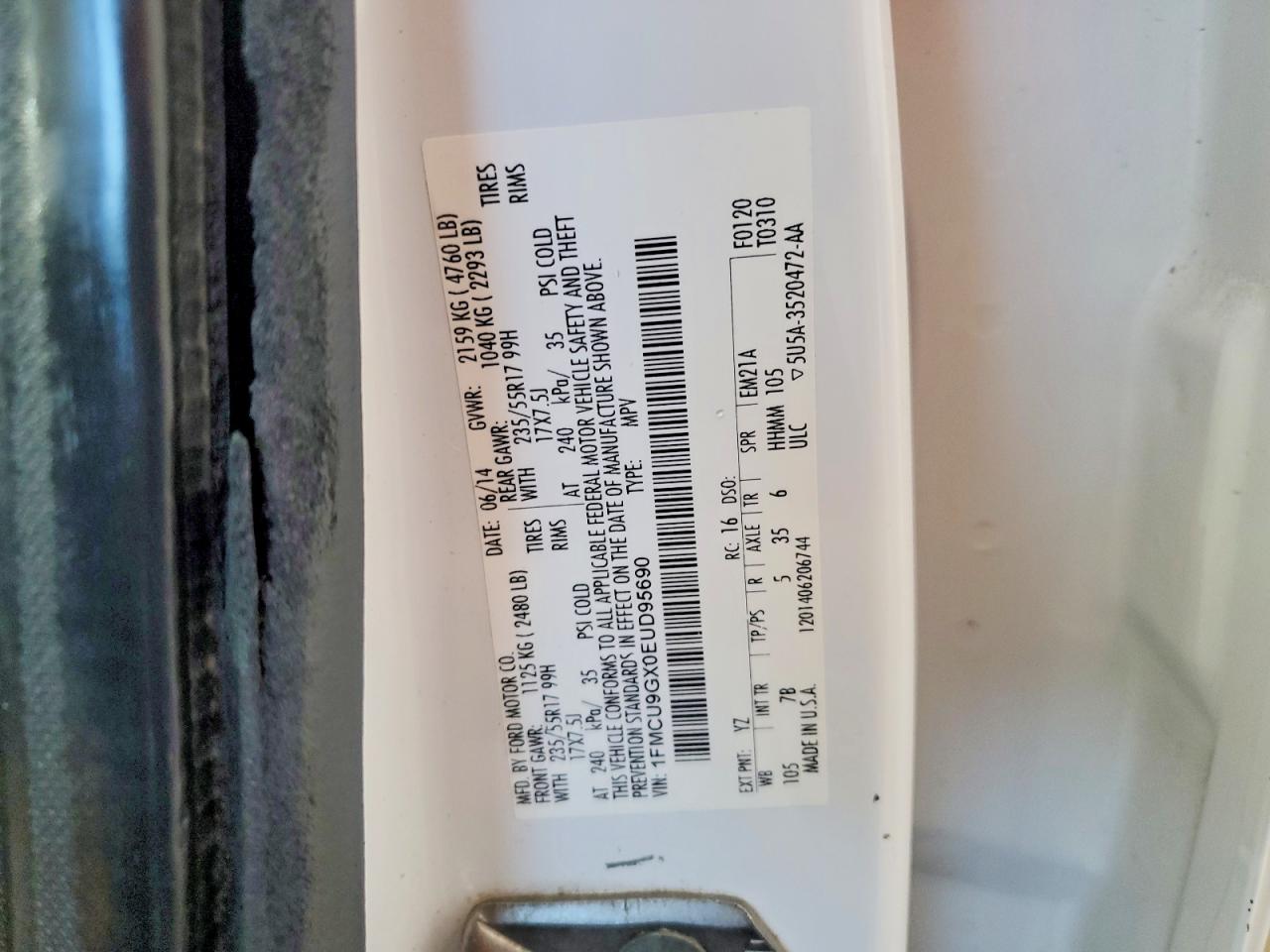 2014 FORD ESCAPE SE photo 25