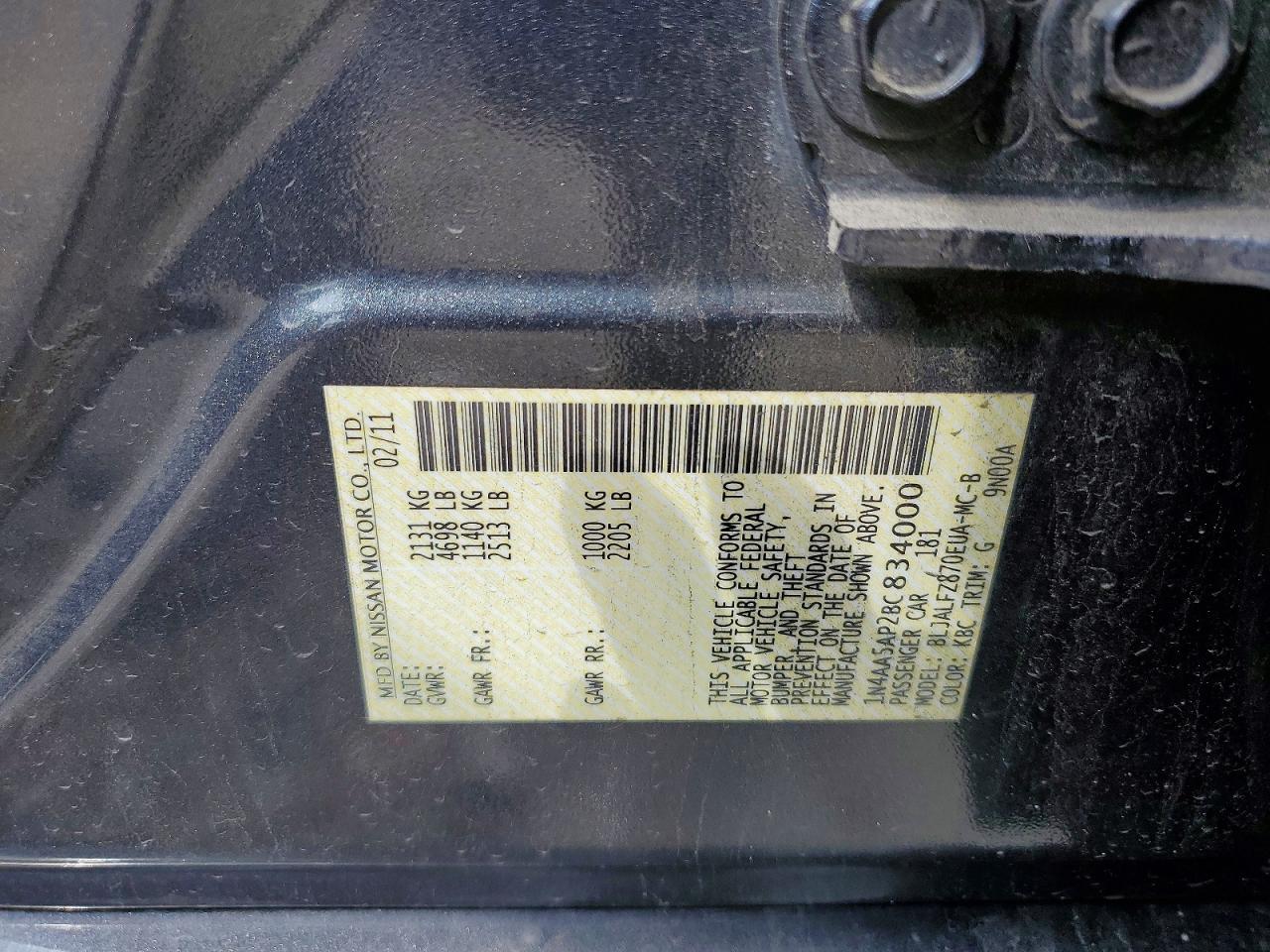 2011 NISSAN MAXIMA 3.5 S photo 23
