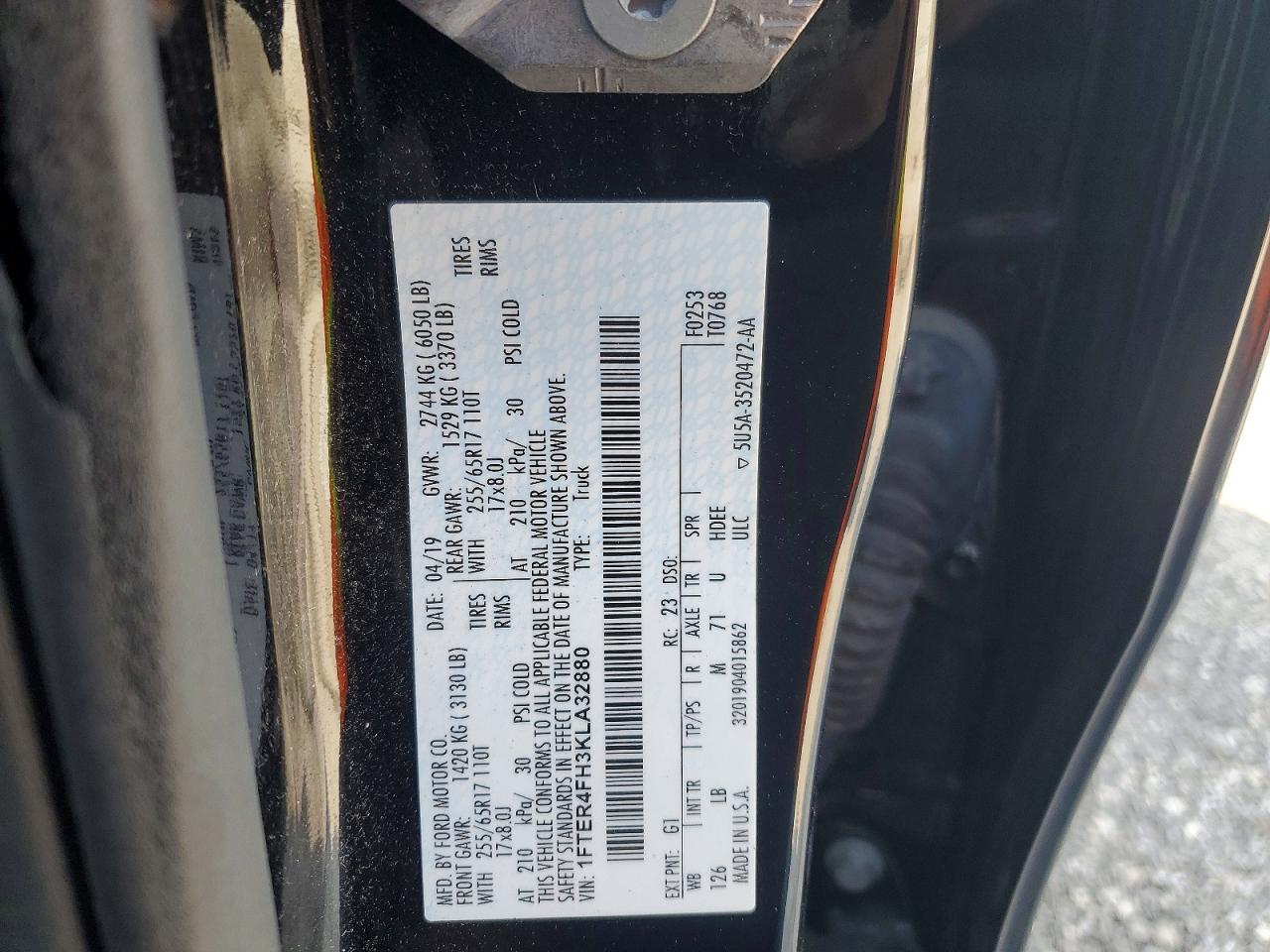 2019 FORD RANGER photo 12