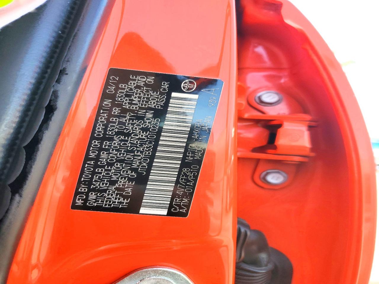 2012 TOYOTA PRIUS C THREE photo 23