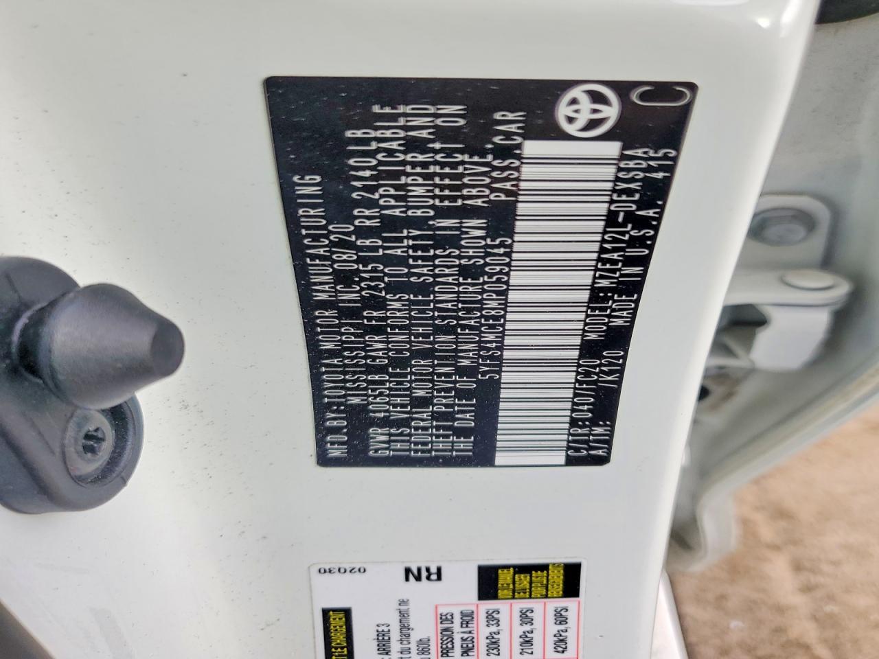2021 TOYOTA COROLLA SE photo 25