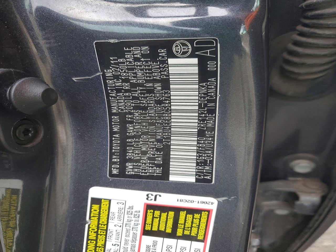2011 TOYOTA COROLLA LE photo 23
