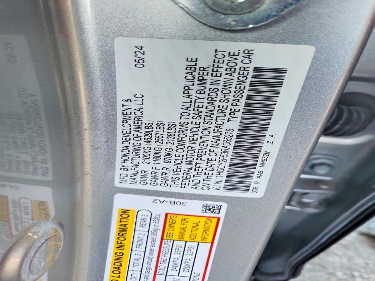 2024 HONDA ACCORD HYBRID SPORT photo 23