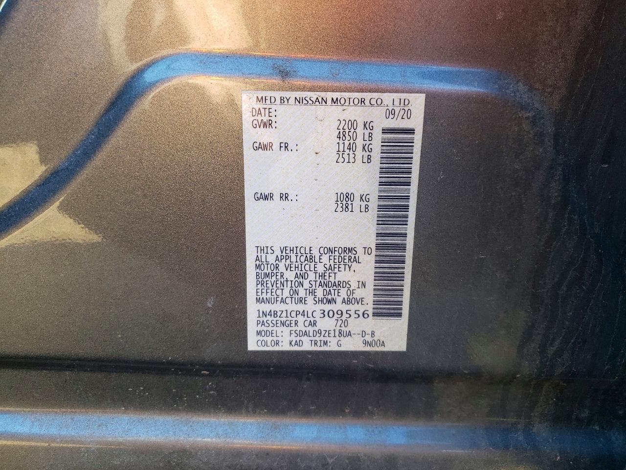 2020 NISSAN LEAF SV PLUS photo 13