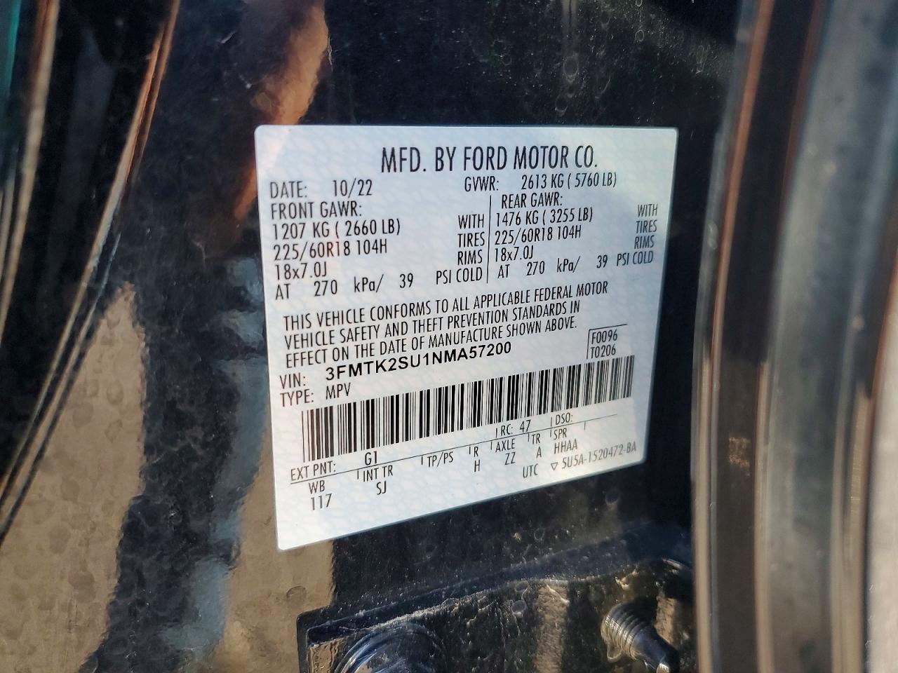 2022 FORD MUSTANG MACH-E CALIFORNIA ROUTE 1 photo 13