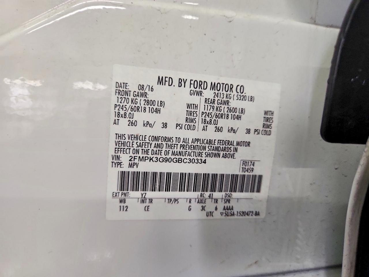 2016 FORD EDGE SE photo 27