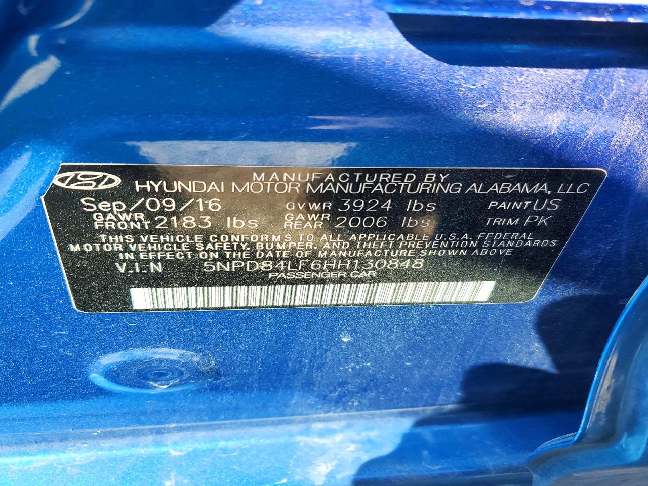 2017 HYUNDAI ELANTRA SE photo 12
