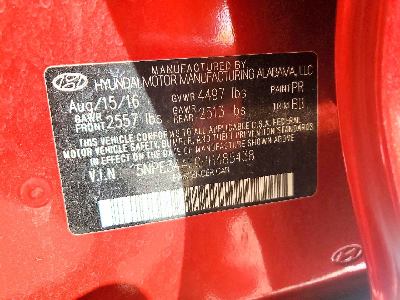 2017 HYUNDAI SONATA LIMITED photo 12